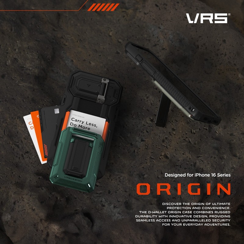 For iPhone 16 Series Case VRS Design [Origin] Semi Auto Card Wallet & Kickstand gallery