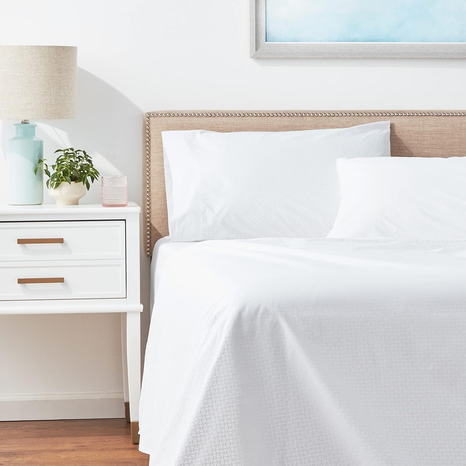 4PC Sheets Set Ultra Soft White Twin XL by Kaycie Gray Basics gallery