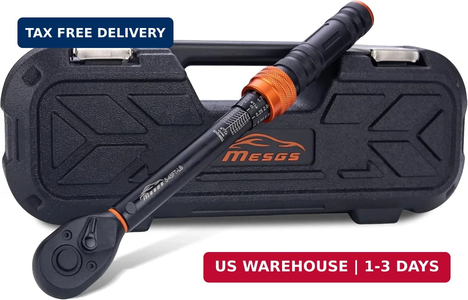 3/8-Inch Drive Torque Wrench, 5-45 Ft-Lb (6.8-61 Nm), 3% Accuracy, 72-Tooth Dual gallery