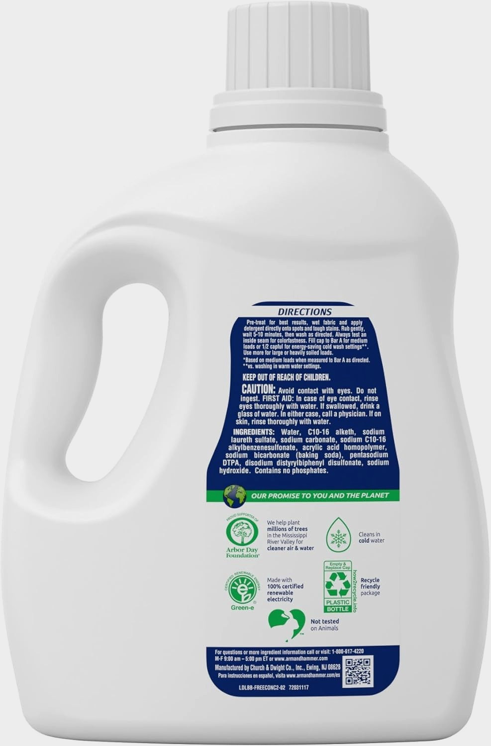 Arm & Hammer Sensitive Skin Free & Clear Laundry Detergent, 105 Loads, 105 fl oz gallery