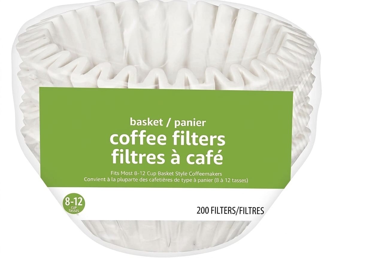 Coffee Filters 8-12 Cup 200 Count Basket Coffee Filter Paper Filters White gallery