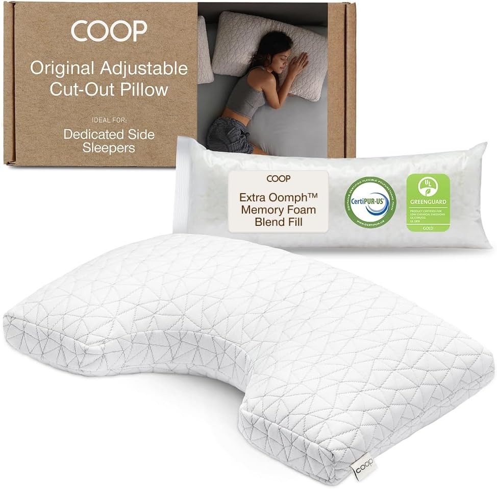 Coop Home Goods Original Cut-Out Adjustable Pillow, Queen Size Bed Pillows gallery