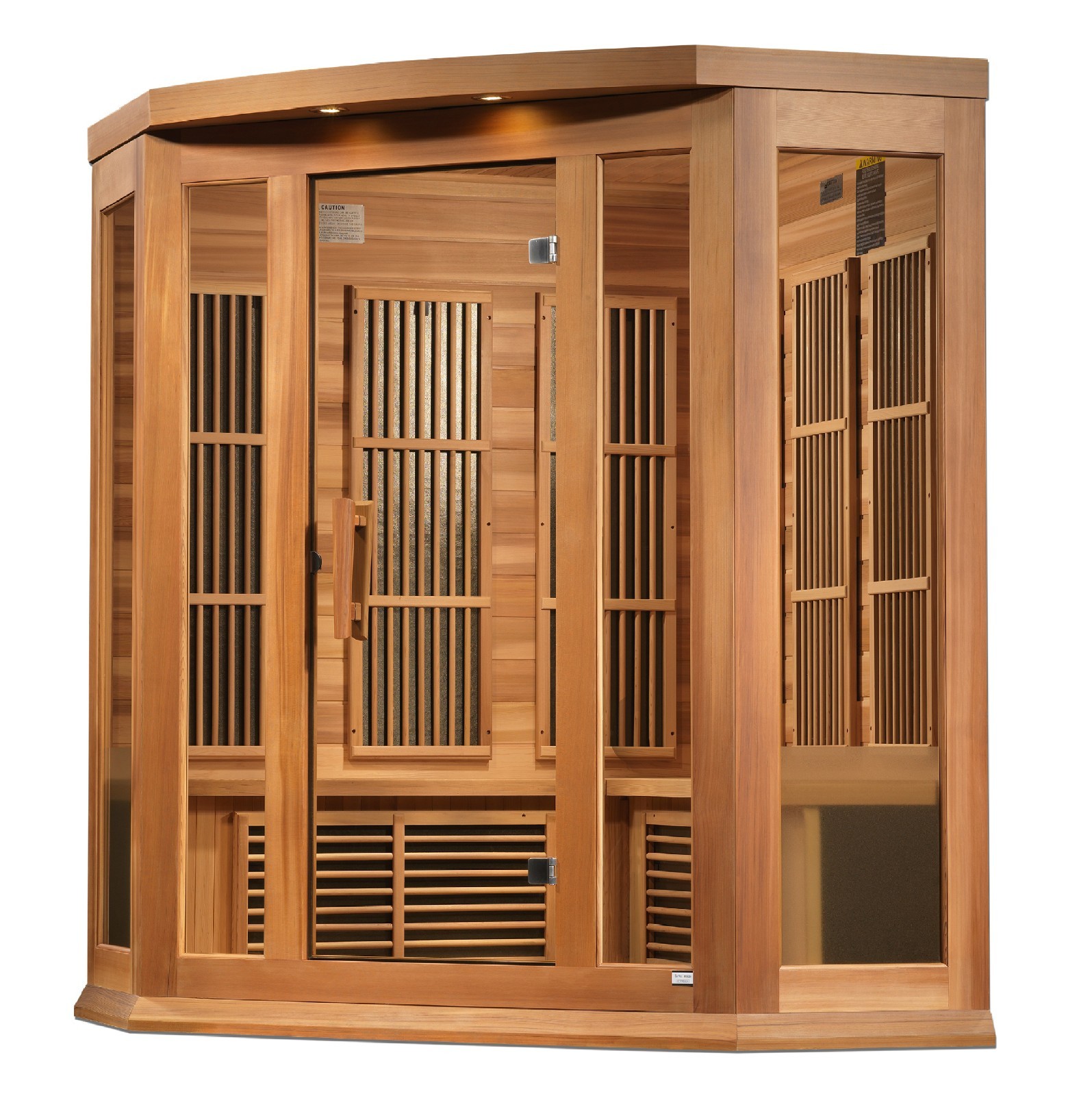 Maxxus "Avignon" 3 Person Corner Near Zero EMF FAR IR Sauna (MX-K356-01-ZF CED) gallery