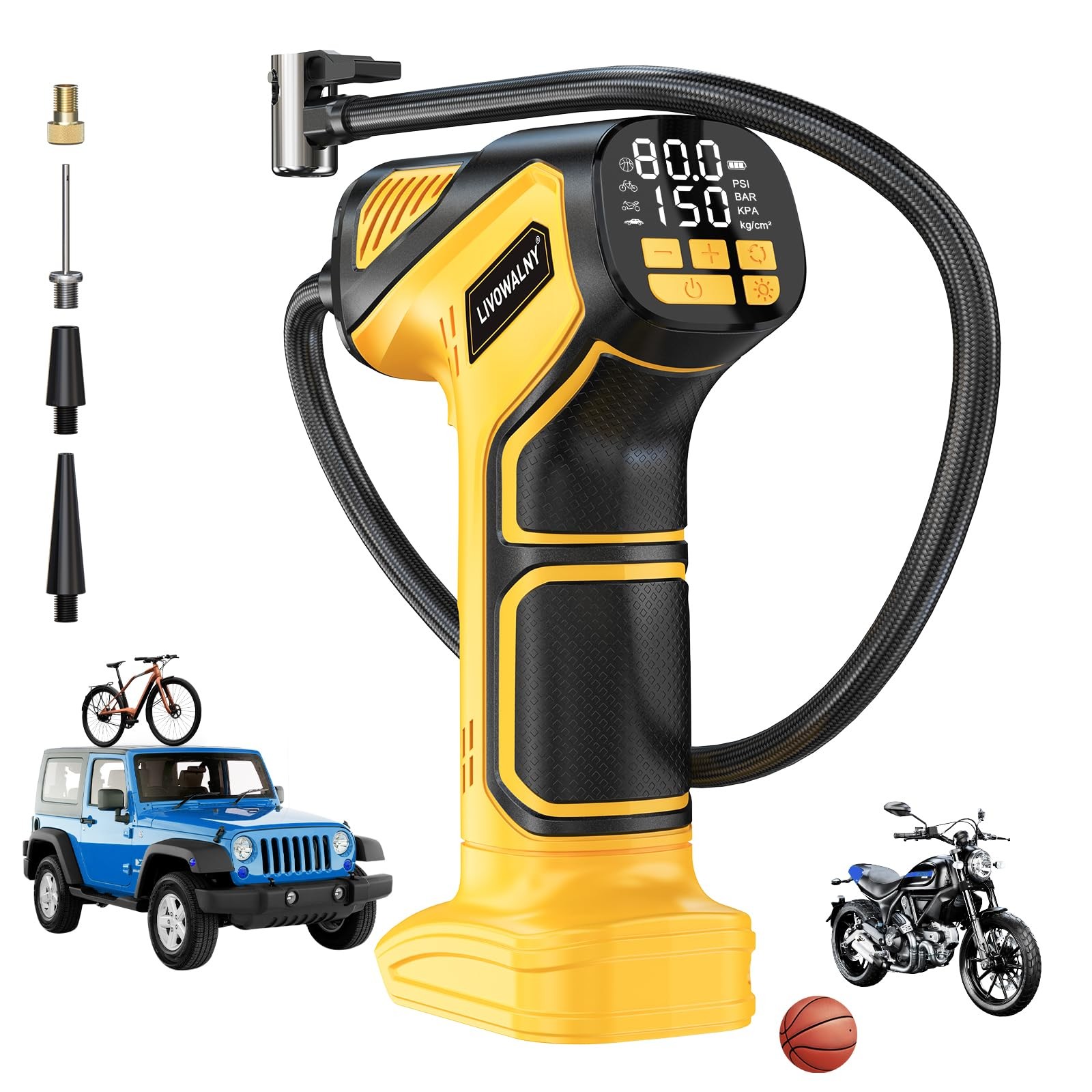 Tire Inflator Portable Air Compressor Compatible Dewal 20V (Battery not included gallery