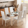 Bealife Kitchen Dining Table Set for 6, Tempered Glass 7 Piece Table and Chairs gallery