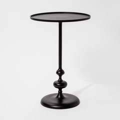 Londonberry Turned Accent Table Large Black – Threshold