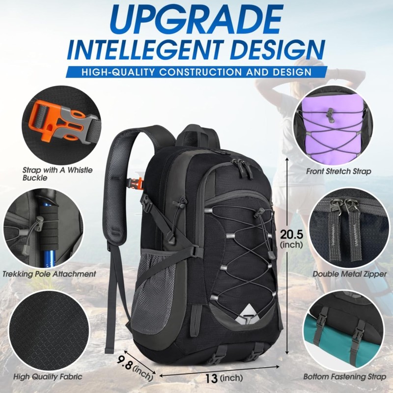 IGOLUMON Packable Hiking Backpack 40L 1 Pack 2