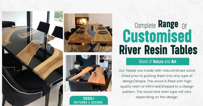 Epoxy Table Top With Resin River Dining Table Handmade Furniture Living Room Dec gallery