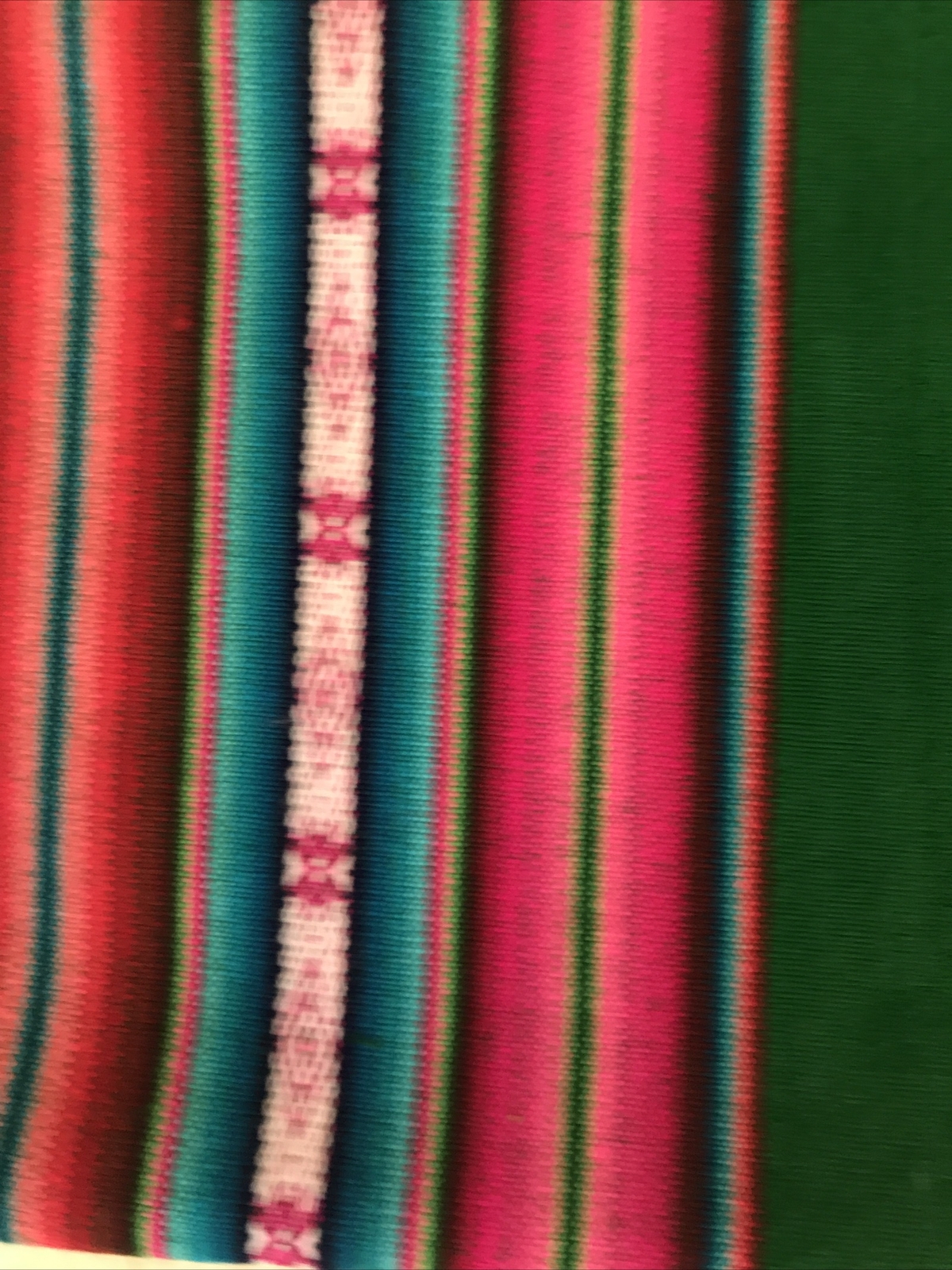 Tablecloth Andean South American Bolivian Stripes Neon Decor Wool Sateen gallery