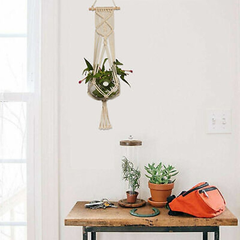 2PCs Handmade Flower Pot Hanging Baskets Macrame Plant Hanger Flowerpot Holder gallery