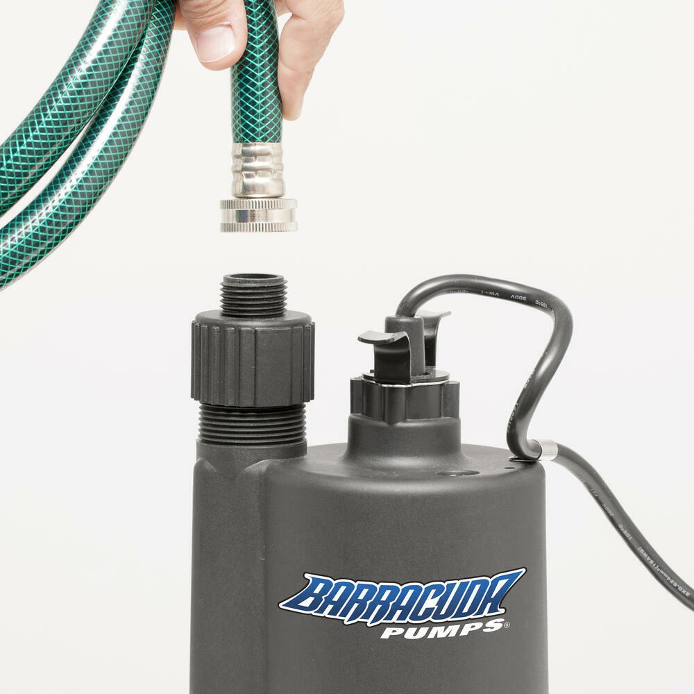 Barracuda 1/4 HP Thermoplastic Submersible Utility Pump 1500 GPH Max Flow Rate gallery