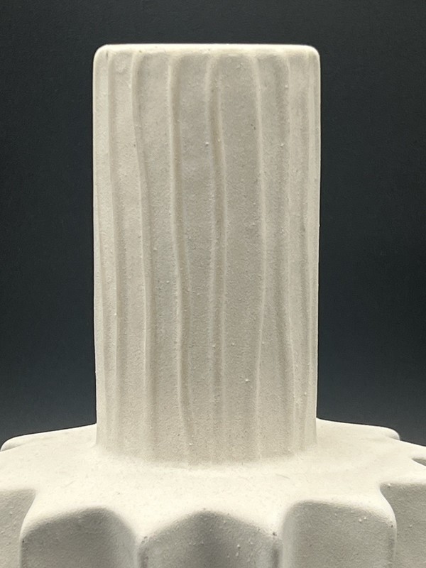 Fluted Modern Off White Matte Texture Ceramic Vase Decor 12” Tall Sculptural gallery
