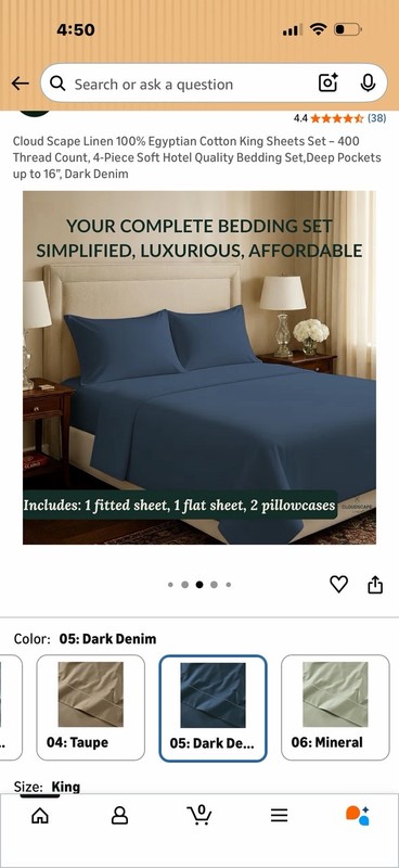 Cloudscape 5 Piece Split King Size Sheets 100 PercentEgyptian Cotton gallery