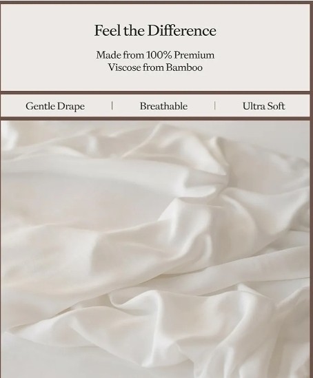 Cozy Earth King Size Bamboo Sheet Set - White NWT gallery