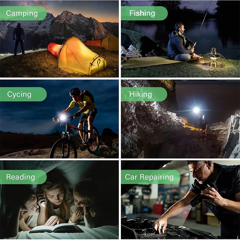 Rechargeable Work Light Mechanic Flashlight Lamp Magnetic Base Phone Power Bank gallery