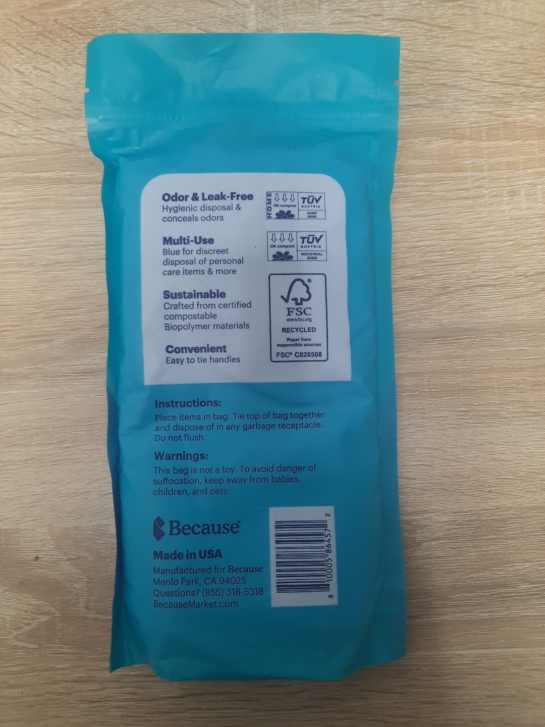 Because Disposal Bags, Tear Resistant Bags Extra Large 50 "FREE SHIPPING" gallery
