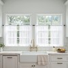 Sheer Light Filtering Cafe Curtains 36" Long, 4 Panels, Rod Pocket for Kitchen W gallery