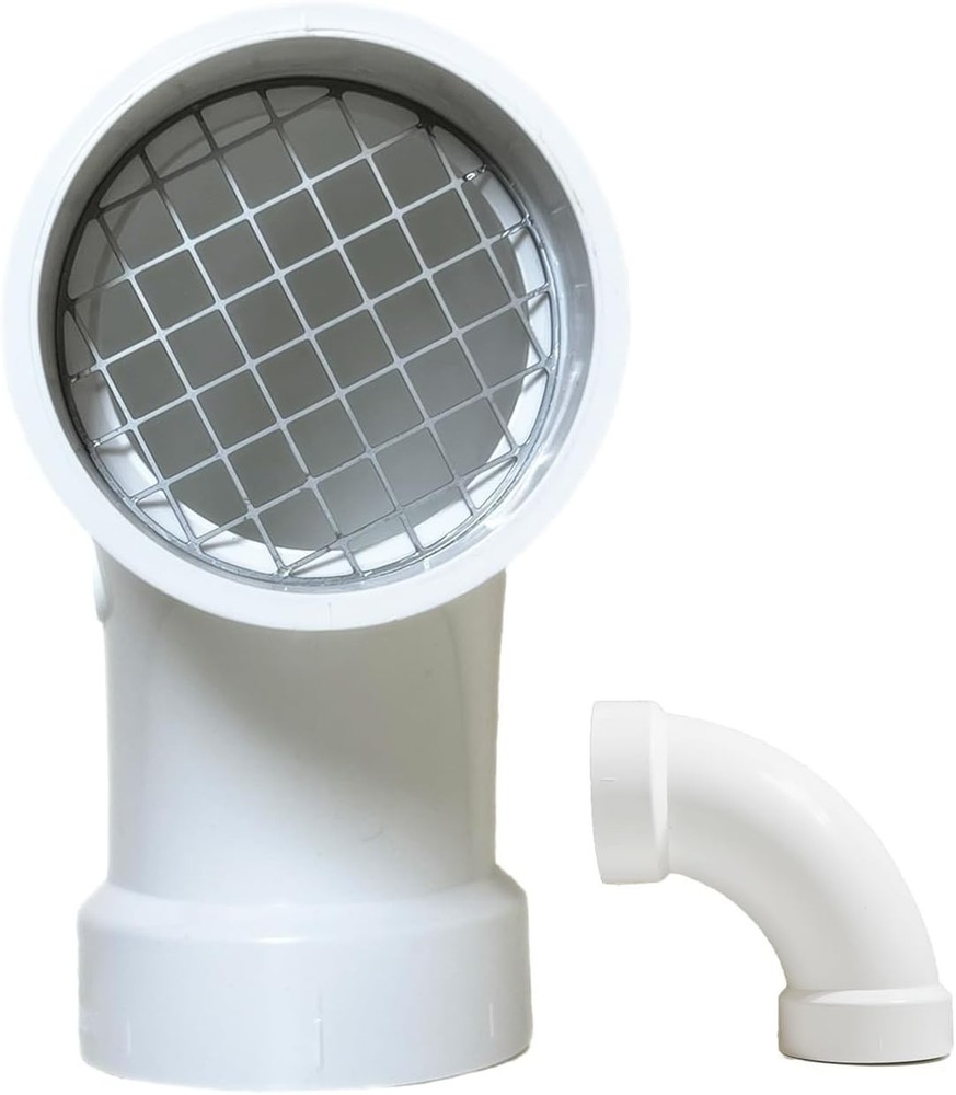 PVC termination vent with stainless steel screen90 Degrees1pcsFor 2“ DWV PVC ...