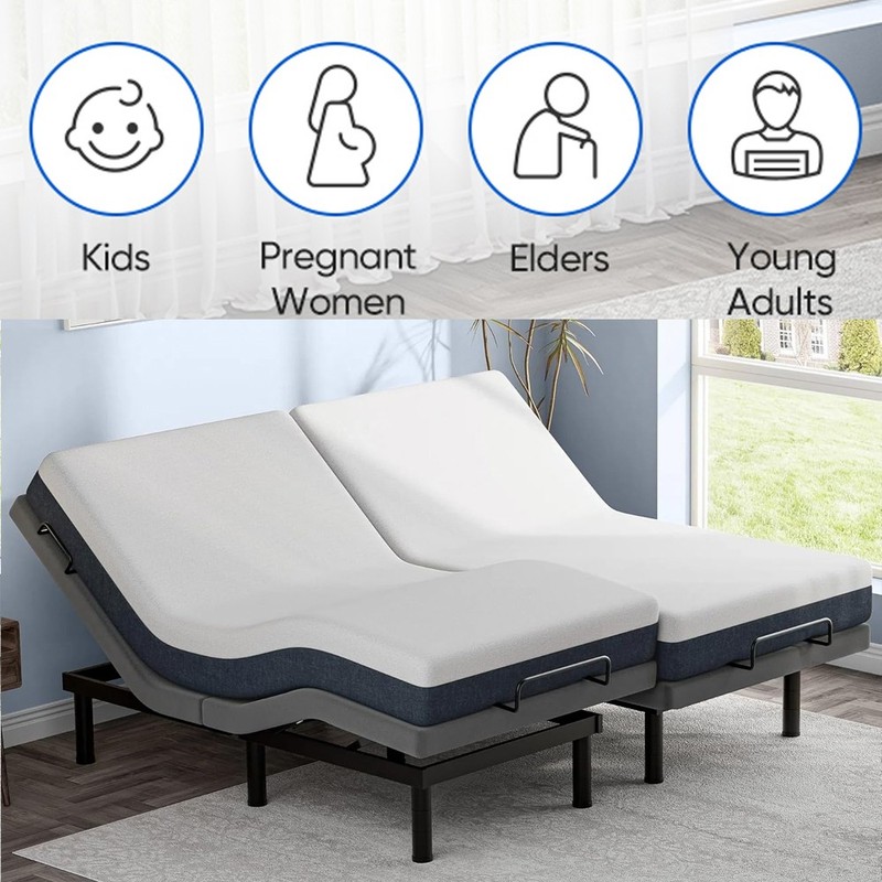 Adjustable Bed Frame Wireless Remote Electric Massage Full Queen King TXL Size gallery
