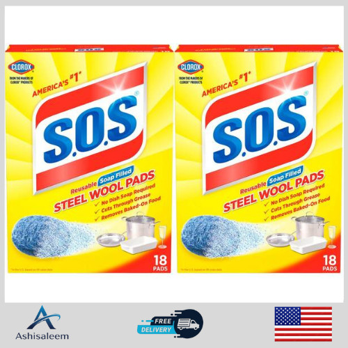 Steel Wool Soap Pads 18 Pack Scouring Cleaning Pads 2 Boxes gallery