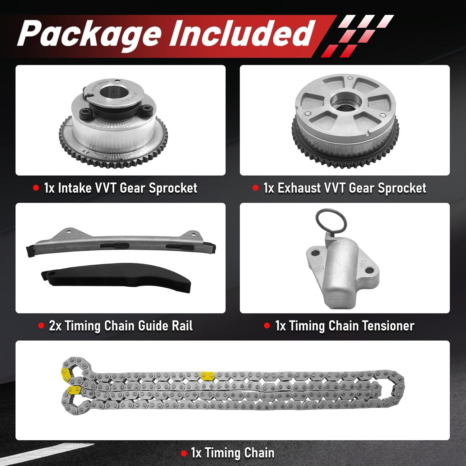 Timing Chain Kit with VVT Sprocket for Hyundai Elantra Kona gallery