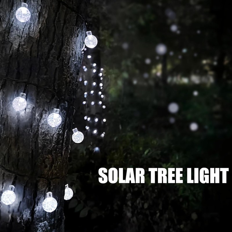 23 Ft Outdoor String Lights Solar 50 LED Bulb Waterproof Patio Party Garden Yard gallery