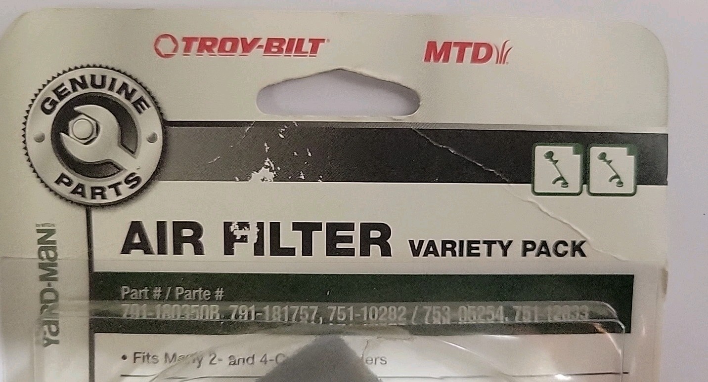 Troybilt MTD Air Filters For 2 And 4 Cycle Trimmers Genuine Parts Variety Pack ✅ gallery