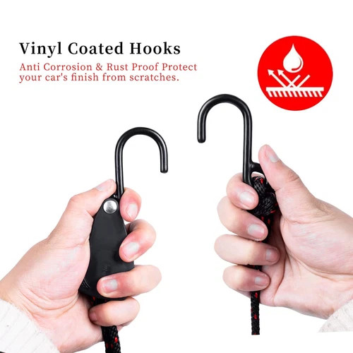 4 Pack 1/4 Inch 12Ft Adjustable Rope Hanger Ratchet Kayak Canoe Tie Down Straps gallery