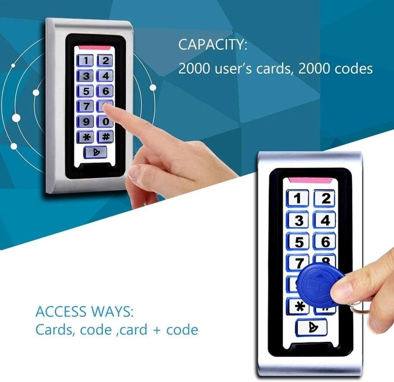 User-Friendly Weatherproof Access Control Keypad - 2000 Users & Bright Backlight gallery