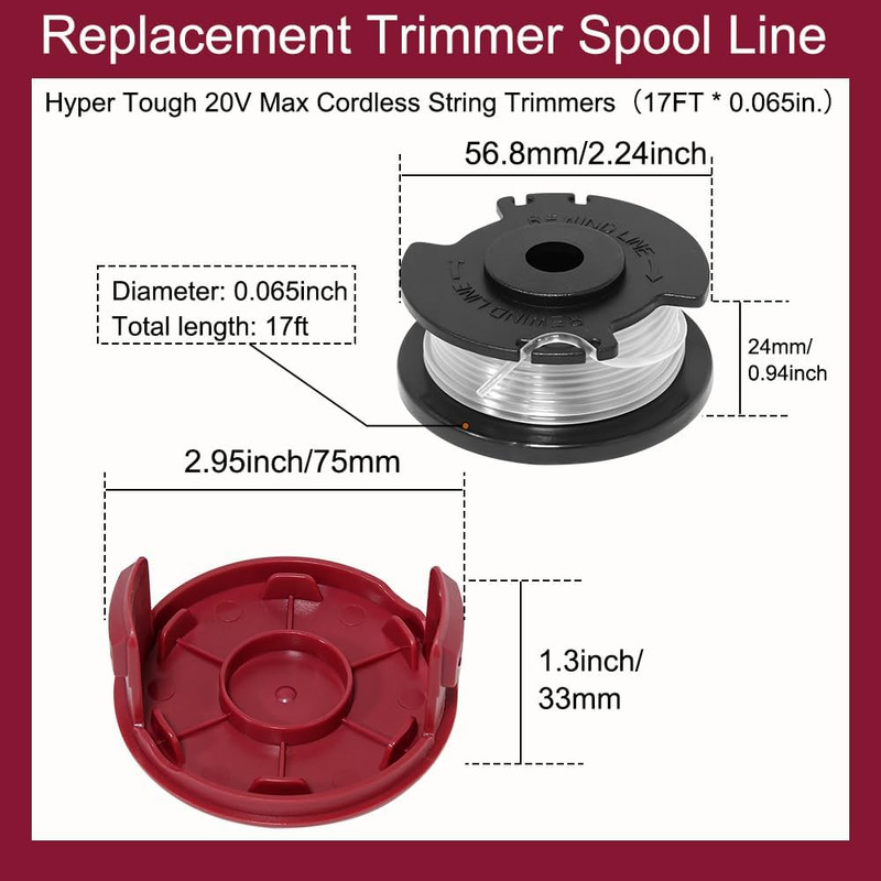 Trimmer Line Spool for Hyper Tough 20V Max Cordless String Trimmer gallery