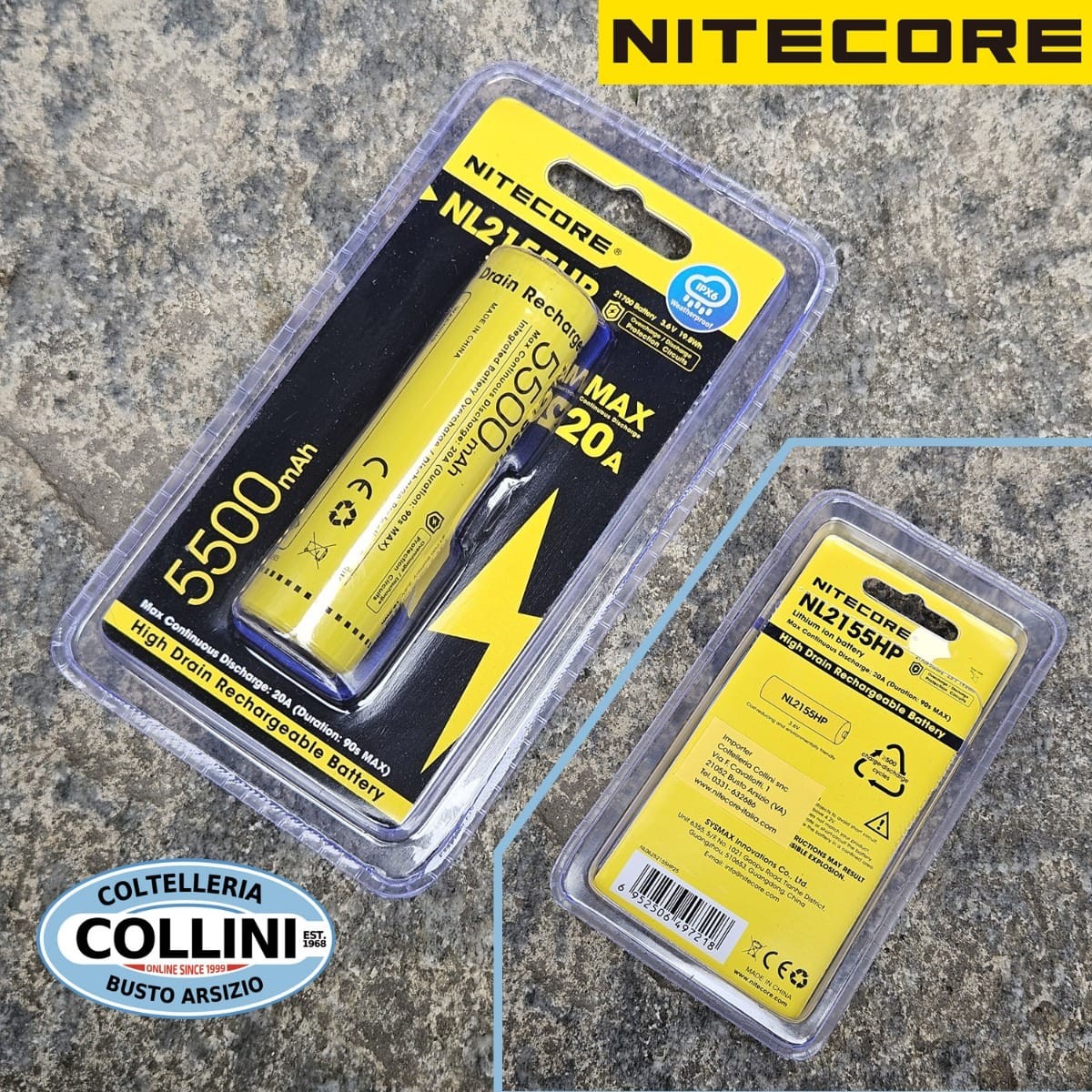 Nitecore - NL2155HP - Rechargeable Li-Ion Battery 21700 3.6V 5500mAh 20A for... gallery