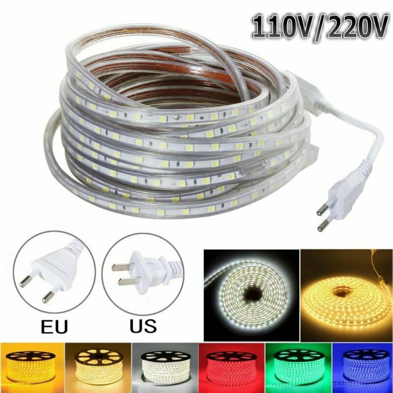 110V 220V 1m-20m Waterproof 5050 LED Flexible Tape Rope Strip Light Xmas Outdoor gallery