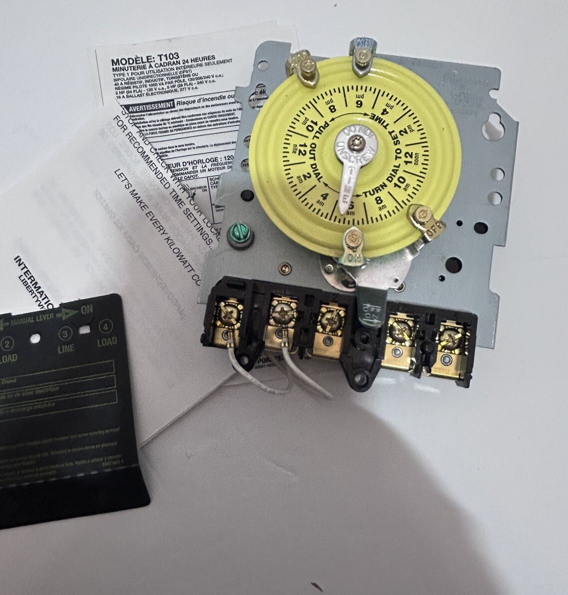 Intermatic T103M 24 Hour Dial Timer Mechanism Only NO BOX gallery