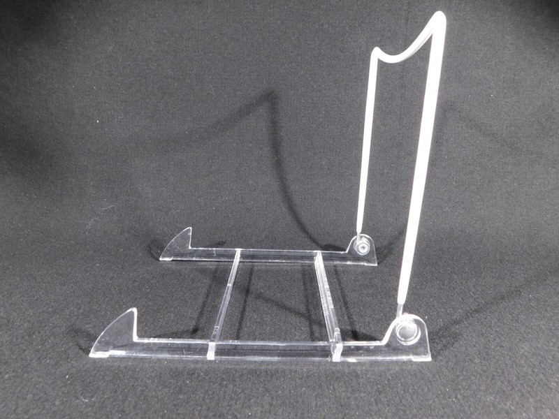Easel Display Stand Large Size Adjustable Clear Acrylic White Back gallery