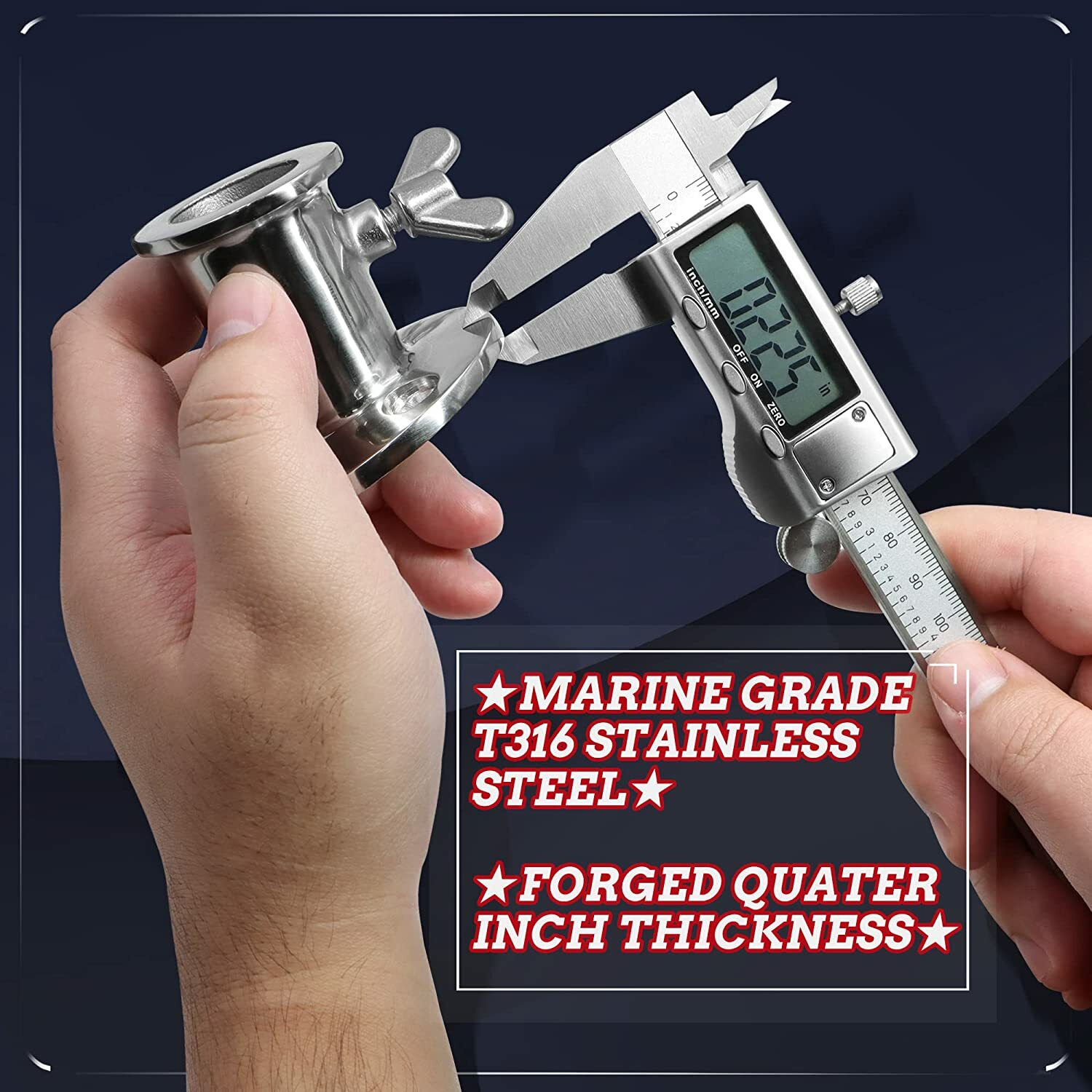Anley Boat Flagpole Kit with Flag Pole and Mounting Base Marine Grade Mount gallery