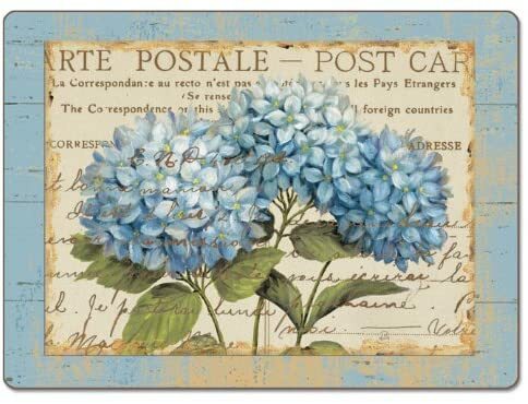 Blue Hydrangeas Hardboard Placemat, Set of 2