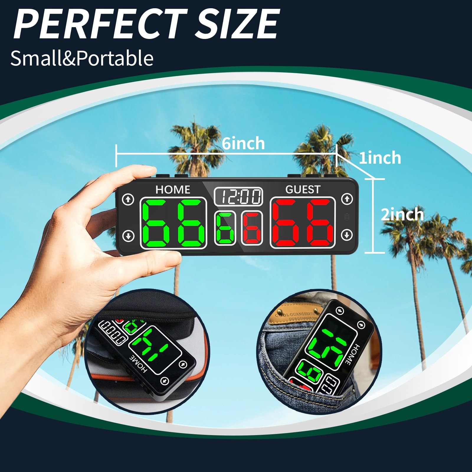 YZ Upgraded Digital Scoreboard with Timer, Mini Magnetic Electronic Scoreboar... gallery