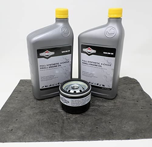 Briggs & Stratton 5W30 Synthetic Motor Oil Kit w/ 492932s Filter gallery