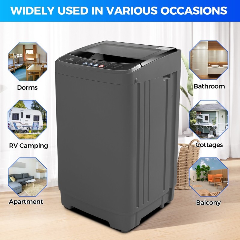 Portable Washing Machine 17.8lb Capacity Full-Automatic 2.4 Cu.ft Compact 108 gallery