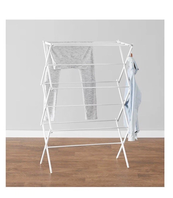 Amazon Basics Foldable Portable Laundry Rack 14.5 x 29.5 x 41.8 inches, White gallery