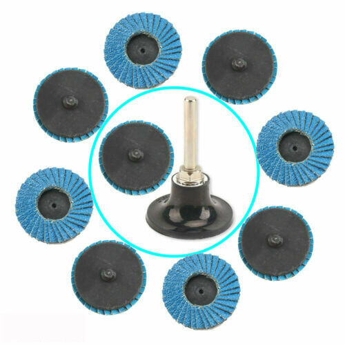 10PC Quick Change 2 inch Roll Lock Flap Sanding Disc 40-120 Grit for Die Grinder gallery