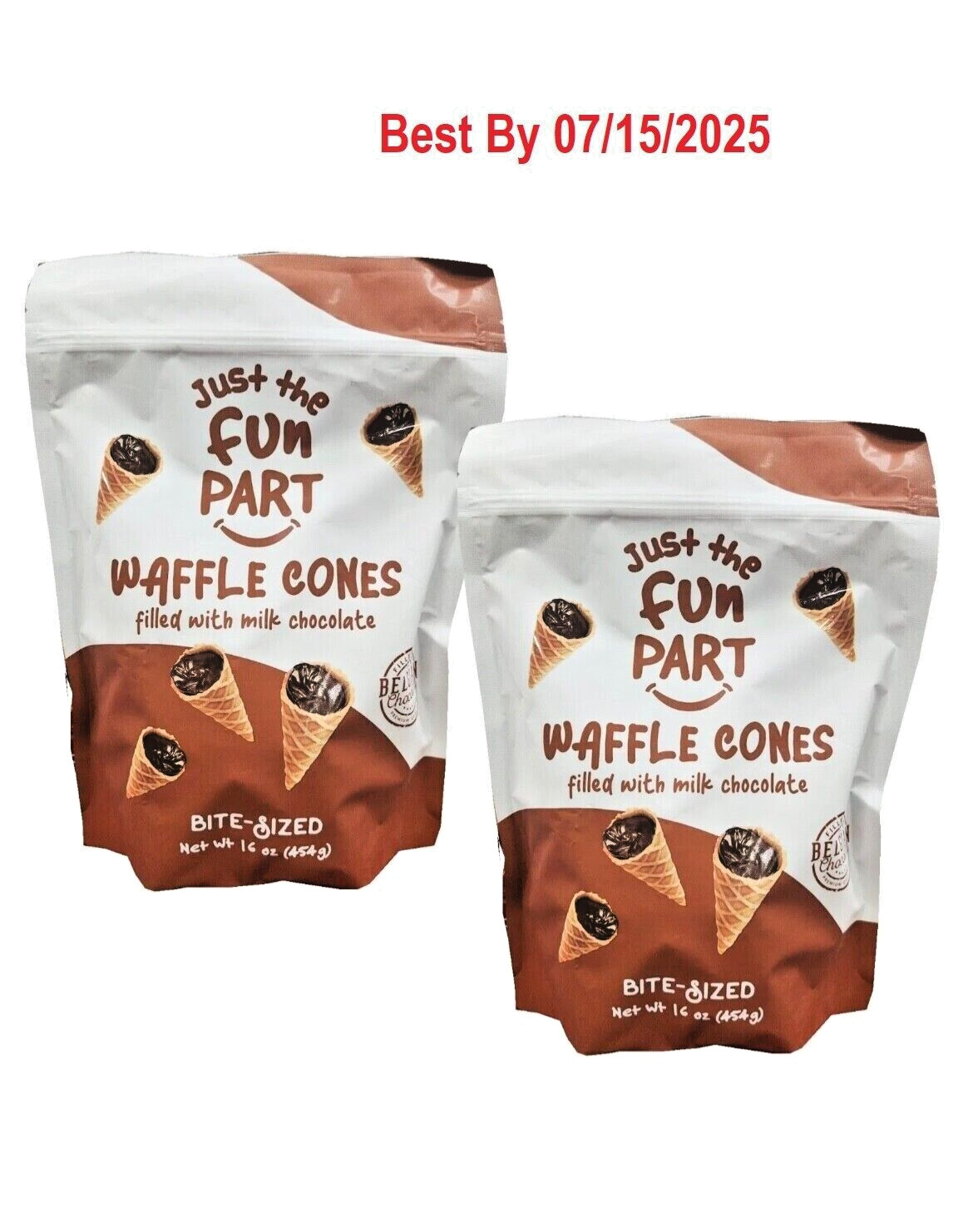 2-PACK Just The Fun Part Chocolate Filled Cones 16 OZ each pack gallery
