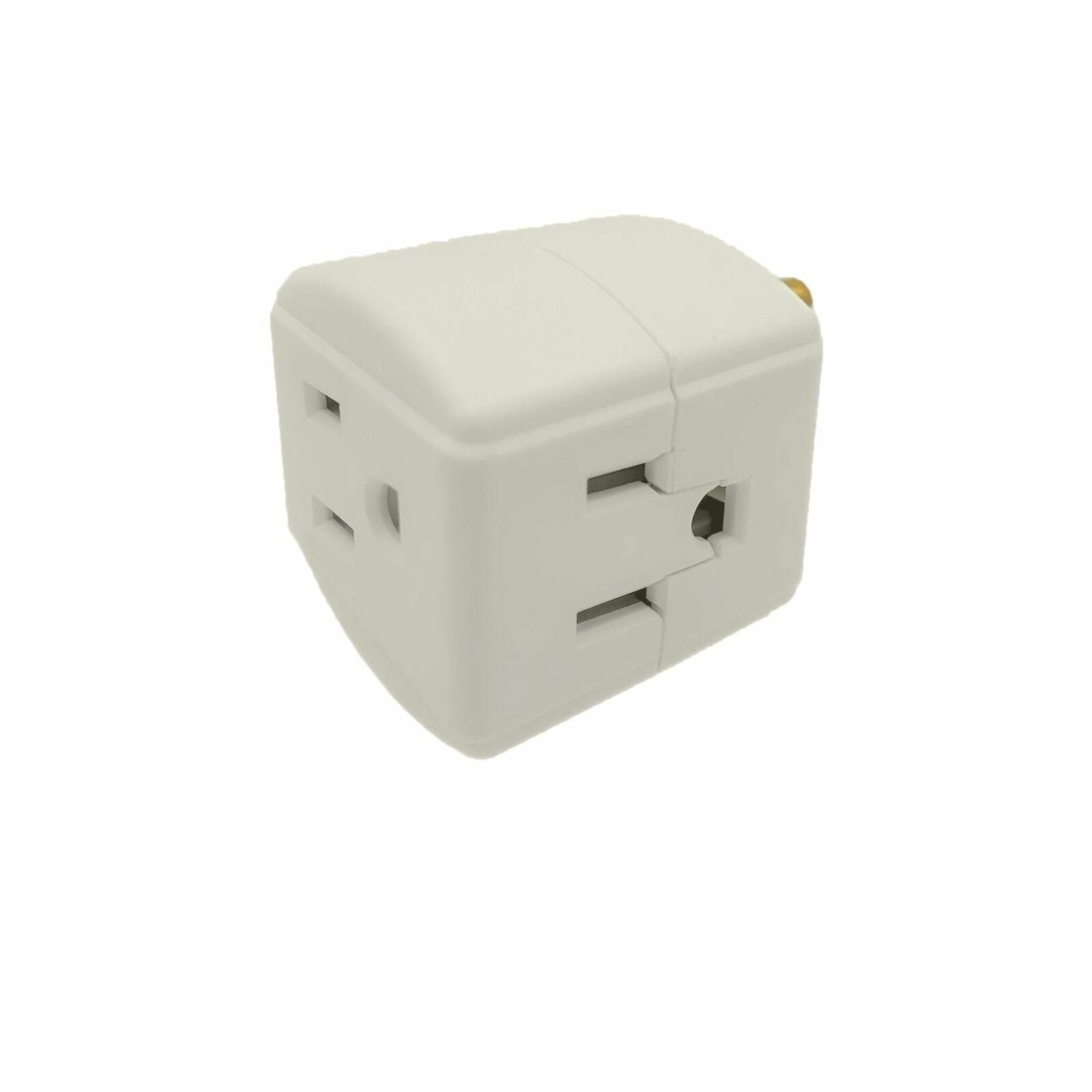 2-Packs Grounded 3 Outlet ETL Certified Cube Wall Tap Adapter (Light Grey) gallery