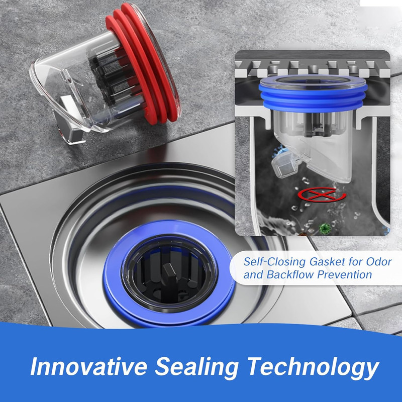 2PCS Drain Backflow Preventer anti Odor Shower Valve Odor Proof Floor Drain Stop gallery