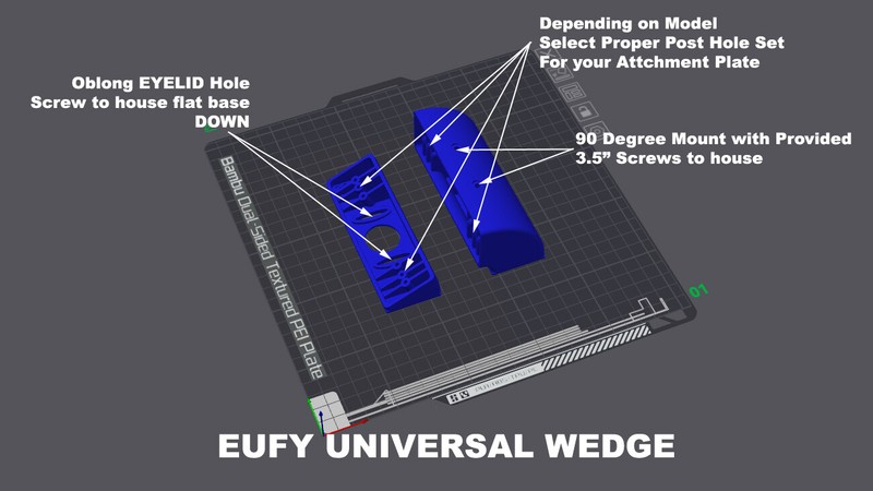 Eufy E340 Camera Doorbell Wired & Battery Angle Wedge Bracket Mount 15/90 Degree gallery