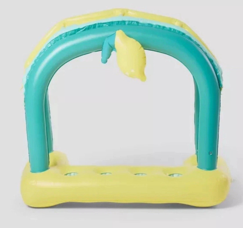 Sun Squad Inflatable Pool Cabana Float w/ Serving Station 4 Cup Holders New A16 gallery