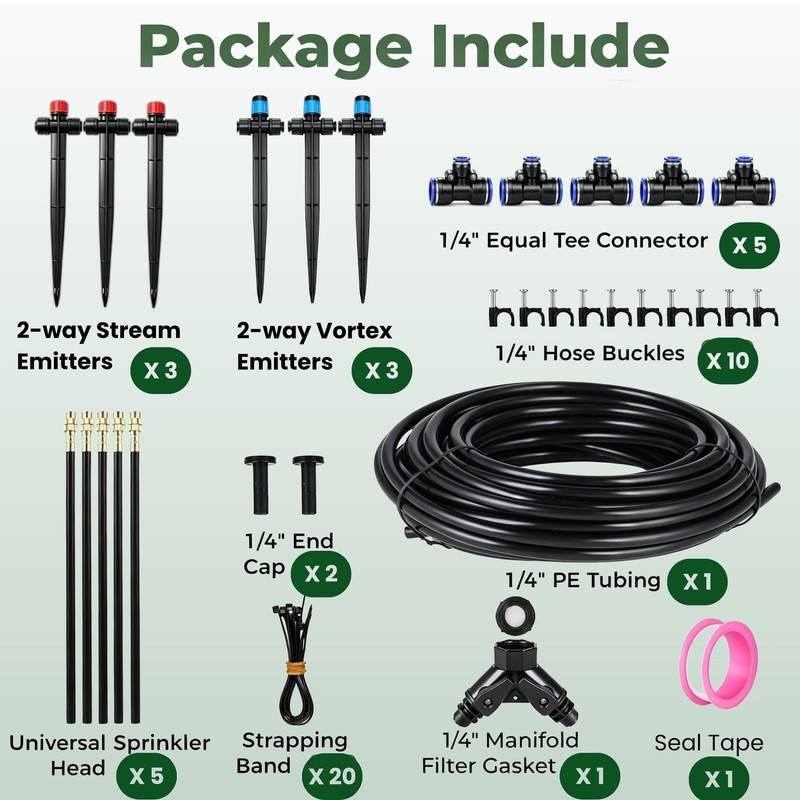 50 Ft Black Drip Irrigation System Starter Kit for Small Garden gallery