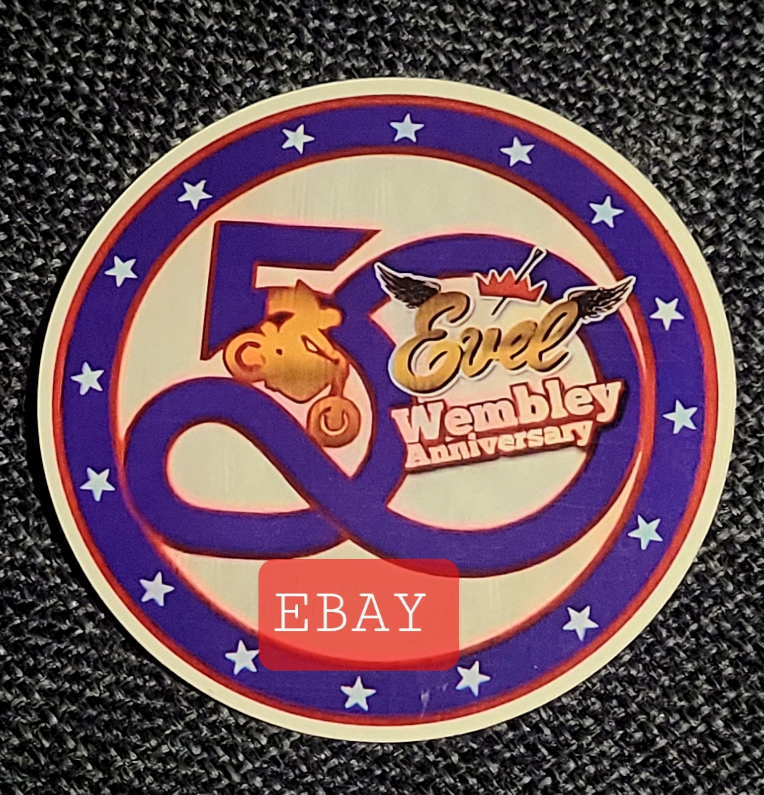 Evel Knievel Motorcycle Jumping 3 Inch Sticker High Gloss 50th Wembley Rare gallery
