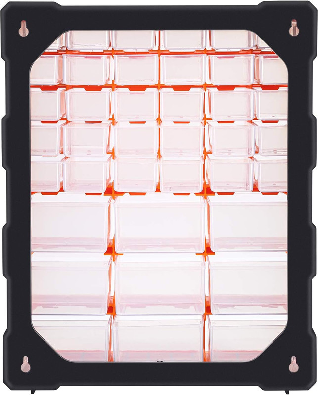 Wall Mount Hardware and Craft Storage Cabinet Organizer with 39 Drawers, Plastic gallery