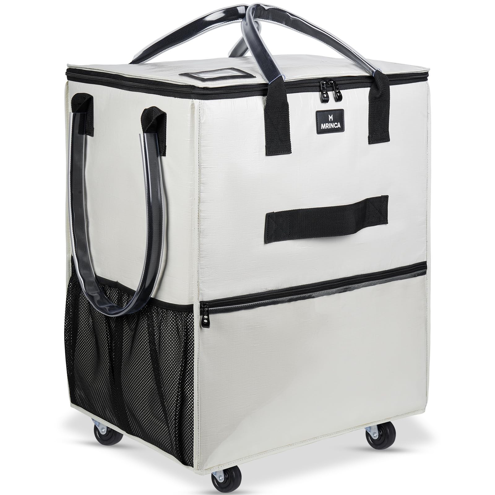 Reusable Grocery Bag On Wheels, Foldable Rolling Tote Bag, 6 Pockets, Collaps... gallery
